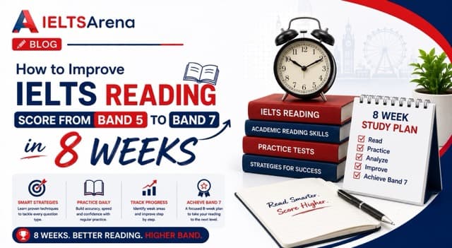 How to Improve IELTS Reading Score from Band 5 to Band 7 in 8 Weeks