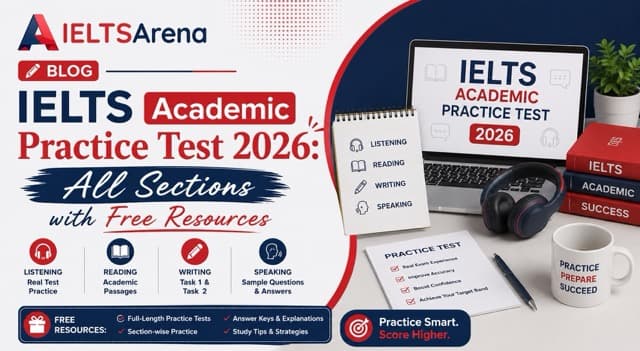 IELTS Academic Practice Test 2026: All Sections with Free Resources