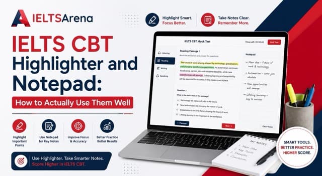 IELTS CBT Highlighter and Notepad: How to Actually Use Them Well