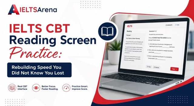 IELTS CBT Reading Screen Practice: Rebuilding Speed You Did Not Know You Lost