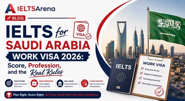 IELTS for Saudi Arabia Work Visa 2026: Score, Profession, and the Real Rules