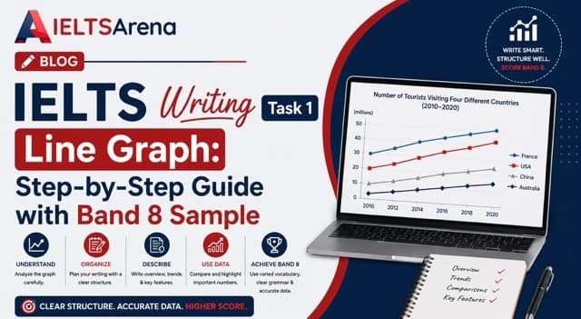 IELTS Writing Task 1 Line Graph 2026: Band 8 Step-by-Step Guide