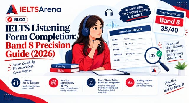 IELTS Listening Form Completion: Band 8 Precision Guide (2026)