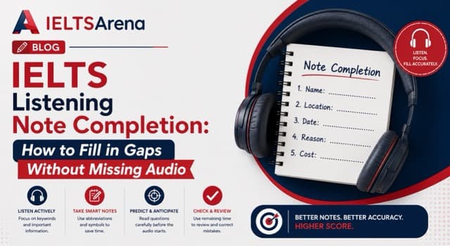 IELTS Listening Note Completion: How to Fill in Gaps Without Missing Audio