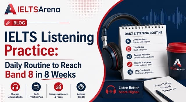IELTS Listening Practice: Daily Routine to Reach Band 8 in 8 Weeks