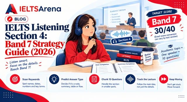 IELTS Listening Section 4: Band 7 Strategy Guide (2026)