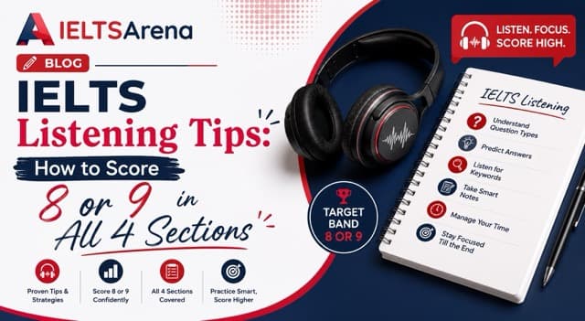 IELTS Listening Tips 2026: Score Band 8–9 in Every Section