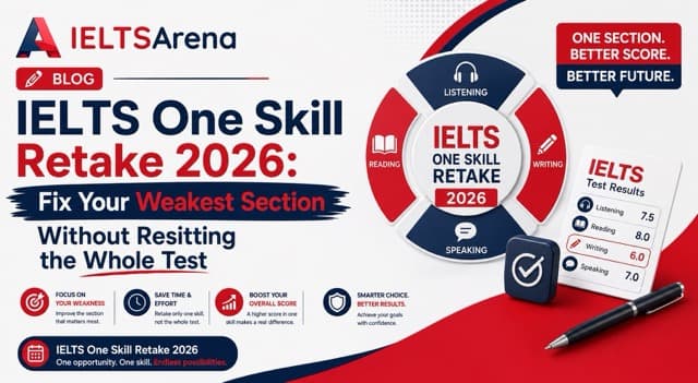 IELTS One Skill Retake Guide 2026: Fix Your Weakest Section, Keep the Rest