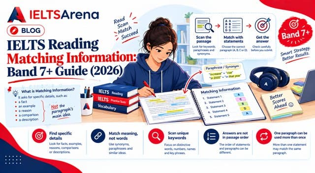 IELTS Reading Matching Information: Band 7+ Guide (2026)