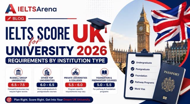 IELTS Score for UK University 2026: Requirements by Institution Type