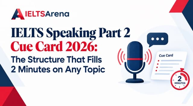 IELTS Speaking Part 2 Cue Card 2026: The Structure That Fills 2 Minutes on Any Topic