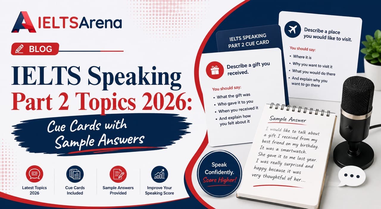 IELTS Speaking Part 2 Topics 2026 – Cue Card Answers