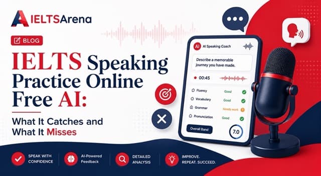 IELTS Speaking Practice Online Free AI: What It Catches and What It Misses