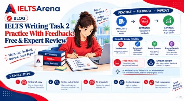 IELTS Writing Task 2 practice with free AI feedback and expert tutor review