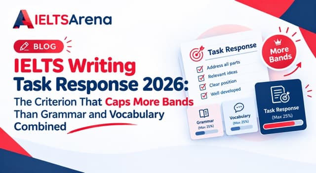 IELTS Writing Task Response 2026: The Criterion That Caps More Bands Than Grammar and Vocabulary Combined