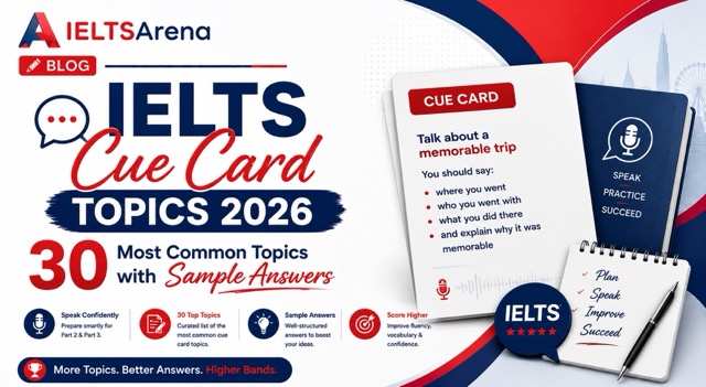 IELTS Cue Card Topics 2026: 30 Most Common Topics with Sample Answers ...